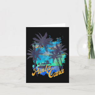 Punta Cana Beaches Summer Palm Tree Family Card