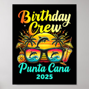 Punta Cana Birthday Trip 2025 Matching Group Vacat Poster