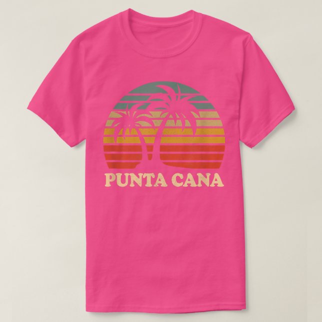 Punta Cana Caribbean Beach Palm Tree retro 70s boy T-Shirt (Design Front)