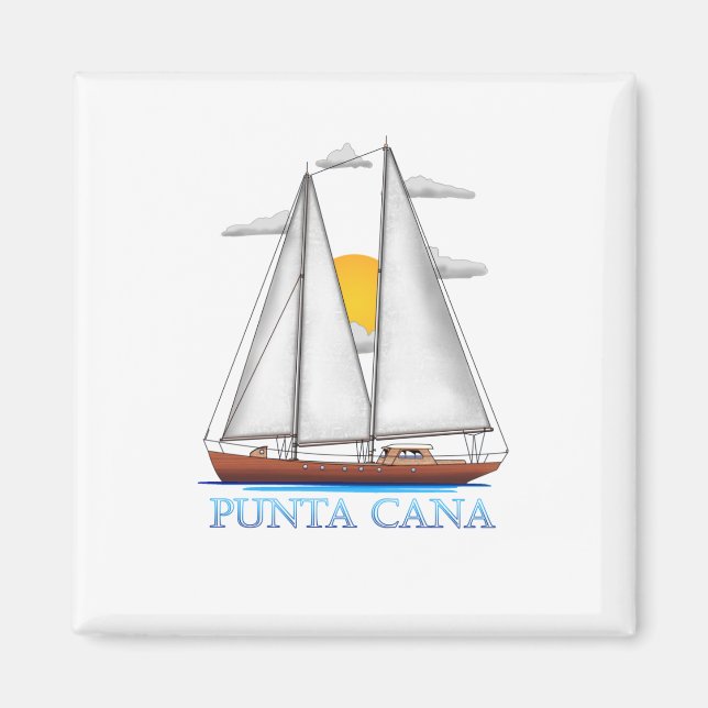 Punta Cana Coastal Nautical Sailing Sailor Magnet (Front)