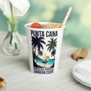Punta Cana Dominican Paradise Paper Cups