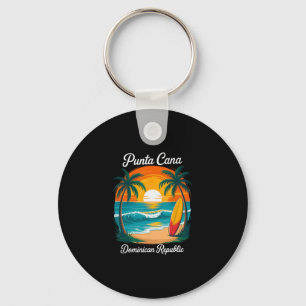 Punta Cana Dominican Republic Beach Sunset Vacatio Key Ring