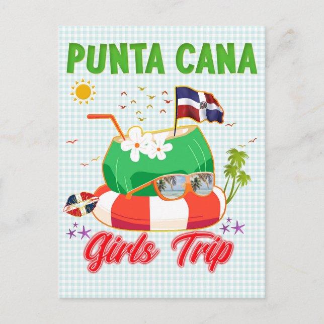 Punta Cana Dominican Republic Girls Trip  Postcard (Front)