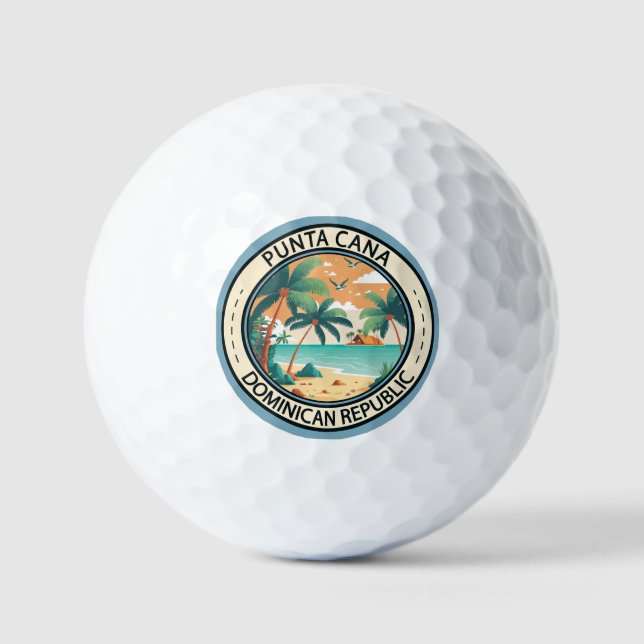 Punta Cana Dominican Republic Hut Badge Golf Balls (Front)