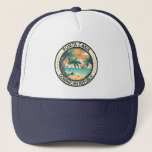 Punta Cana Dominican Republic Hut Badge Trucker Hat<br><div class="desc">Punta Cana vector art design. The Bávaro area and Punta Cana combine to form what's known as La Costa del Coco,  or the Coconut Coast,  an area of lavish,  all-inclusive resorts.</div>