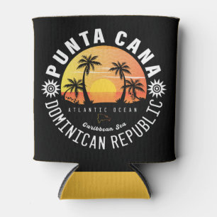 Punta Cana Dominican Republic - Retro Souvenir 60s Can Cooler