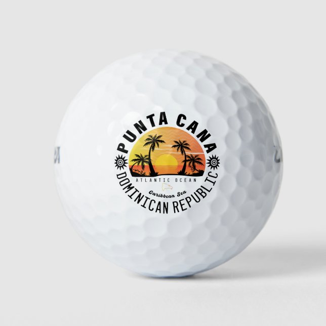 Punta Cana Dominican Republic - Retro Souvenir 60s Golf Balls (Front)