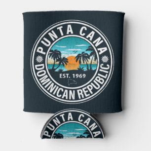 Punta Cana Dominican Republic - Retro Souvenir 80s Can Cooler
