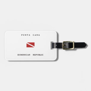 Punta Cana Dominican Republic Scuba Dive Flag Luggage Tag