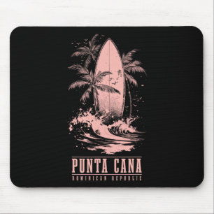 Punta Cana Dominican Republic Surfing Vintage Surf Mouse Mat