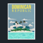 Punta Cana Dominican Republic Travel Art Vintage  Postcard<br><div class="desc">vintage,  retro,  travel,  modern,  watercolor,  classic,  Punta Cana,  Dominican Republic,  caribbean,  Puerto Plata, </div>