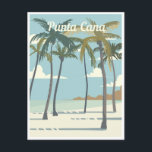 Punta Cana Dominican Republic Travel Art Vintage Postcard<br><div class="desc">vintage,  retro,  travel,  modern,  watercolor,  classic,  Punta Cana,   Dominican Republic,   Dominican Republic postcards, </div>