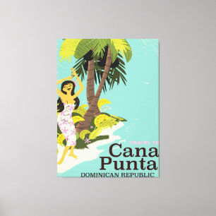 Punta Cana Dominican Republic Travel poster Canvas Print