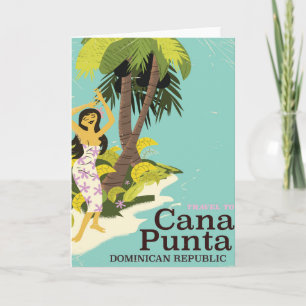 Punta Cana Dominican Republic Travel poster Holiday Card