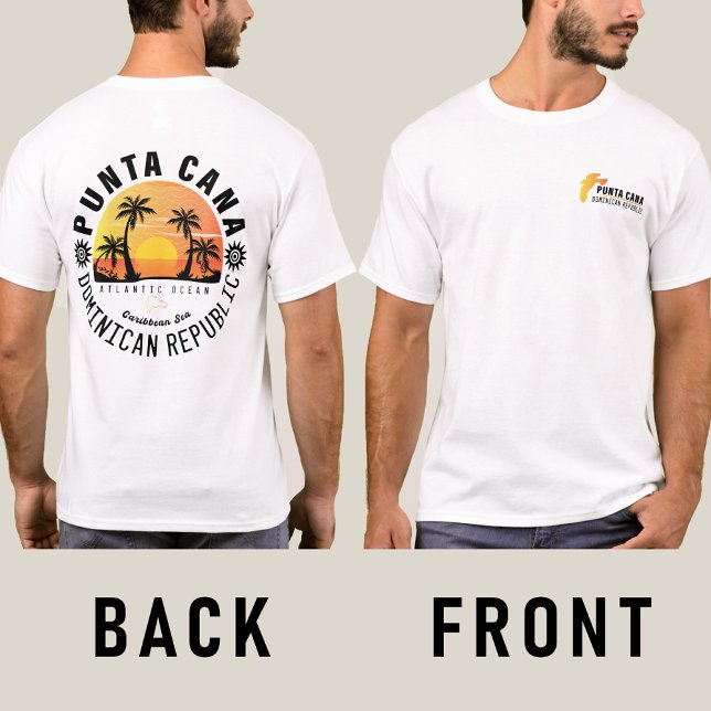 Punta Cana Dominican Retro Sunset Souvenir 60s T-Shirt (Creator Uploaded)