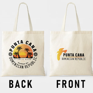 Punta Cana Dominican Retro Sunset Souvenir 60s Tote Bag