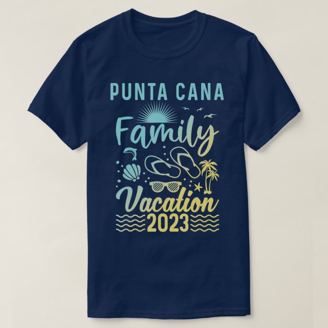 Punta Cana Family Vacation 2023 Matching Dominican T-Shirt (Design Front)