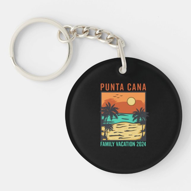 Punta Cana Family Vacation 2024 Key Ring (Front)