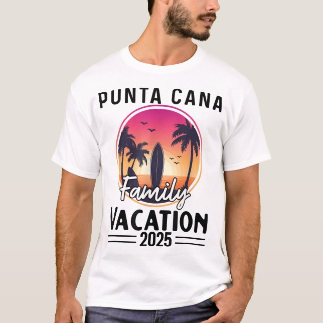 Punta Cana Family Vacation 2025 Matching Dominican T-Shirt (Front)