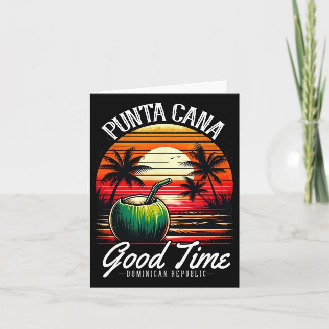 Punta Cana Family Vacation Shirt Dominican Republi Card (Front)