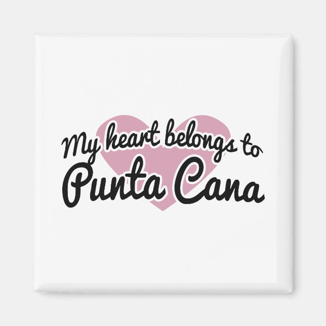 Punta Cana Heart Magnet (Front)