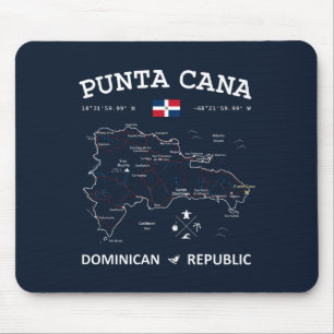 Punta Cana Map Mouse Mat