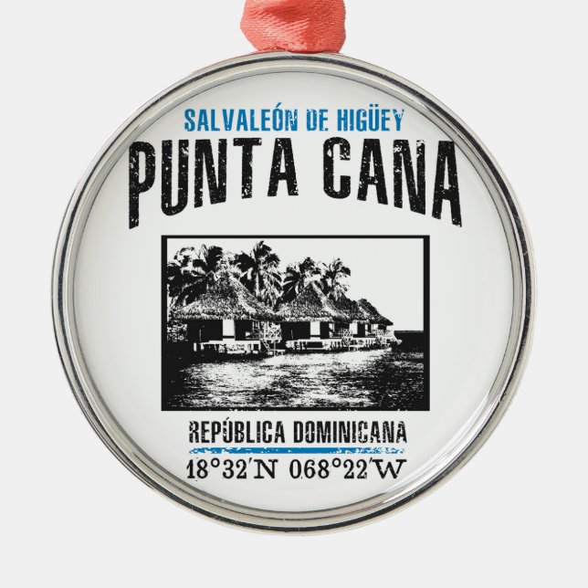 Punta Cana Metal Tree Decoration (Front)
