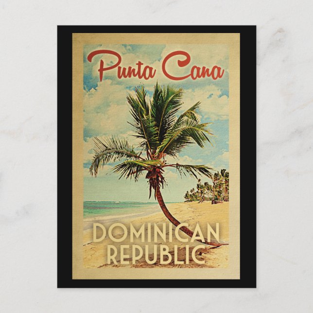 Punta Cana Postcard Dominican Republic Vintage (Front)