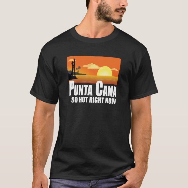 Punta Cana so hot right now Retro Travel Beach Vac T-Shirt (Front)