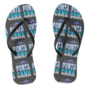 Punta Cana Summer Vacation Matching T-Shirt Flip Flops