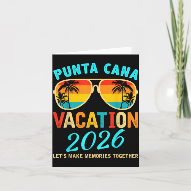 Punta Cana Trip 2026 Beach Vacation Summer Hollida Card (Front)