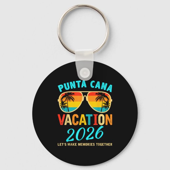Punta Cana Trip 2026 Beach Vacation Summer Hollida Key Ring (Front)