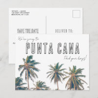 Punta Cana Tropical Beach Wedding Save the Date