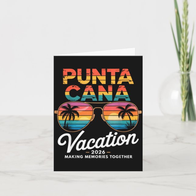 Punta Cana Vacation 2026 Making Memories Summer Be Card (Front)