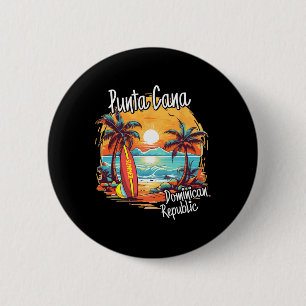 Punta Cana Vacation Dominican Republic Beach Famil 6 Cm Round Badge