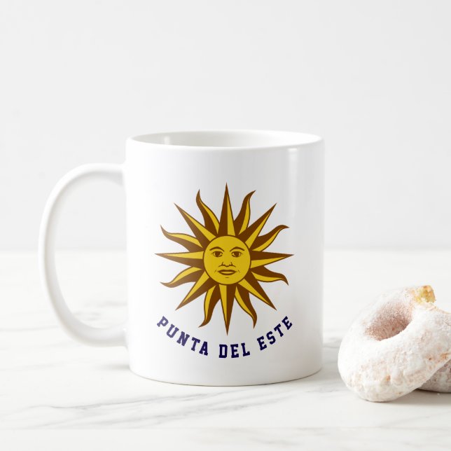 Punta del Este, Uruguay Coffee Mug (With Donut)