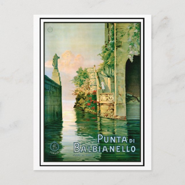 Punta Di Balbianello and Como Lake Postcard (Front)