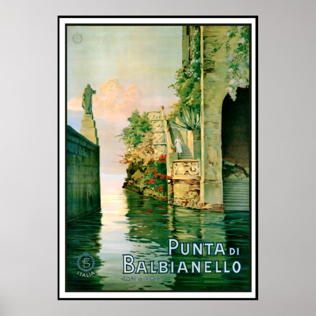 Punta Di Balbianello and Como Lake Poster (Front)