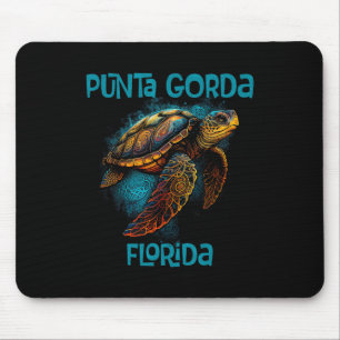 Punta Gorda Florida Fl Retro Vintage Beach Sea Tur Mouse Mat