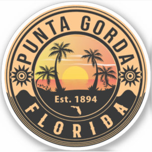 Punta Gorda Florida Retro Sunset Souvenirs