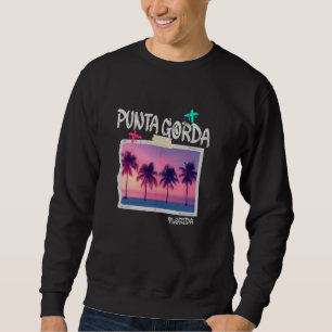 Punta Gorda Florida Retro Surfer Vintage Beach Sweatshirt