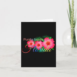 Punta Gorda Florida Tropical Flowers Family Vacati Card