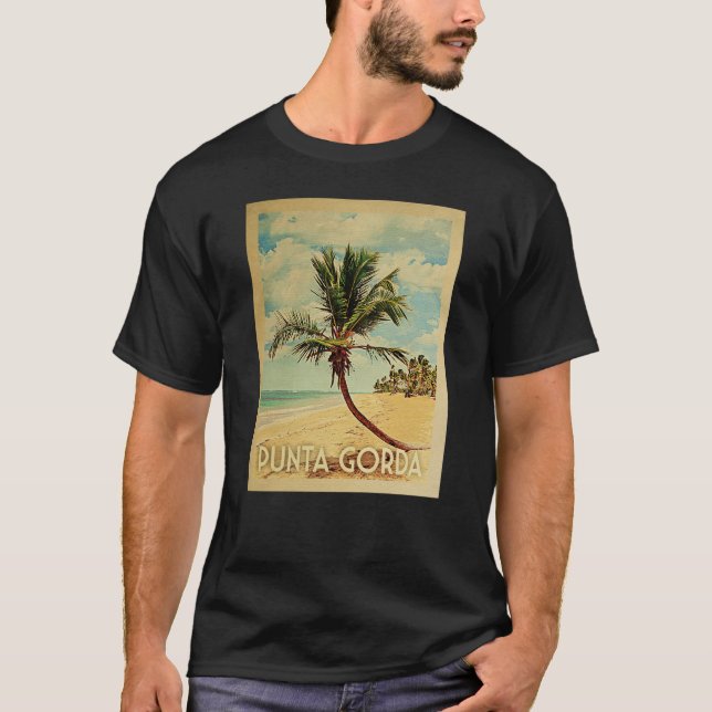 Punta Gorda Vintage Travel T-shirt - Beach (Front)
