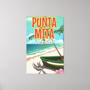 Punta Mita Mexican travel poster Canvas Print