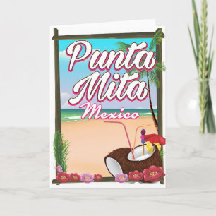 Punta Mita, Mexico Beach travel poster Holiday Card