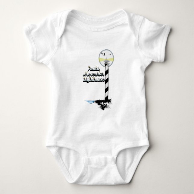 Punta Moscarter Lighthouse Baby Bodysuit (Front)