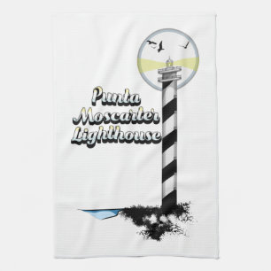 Punta Moscarter Lighthouse Tea Towel