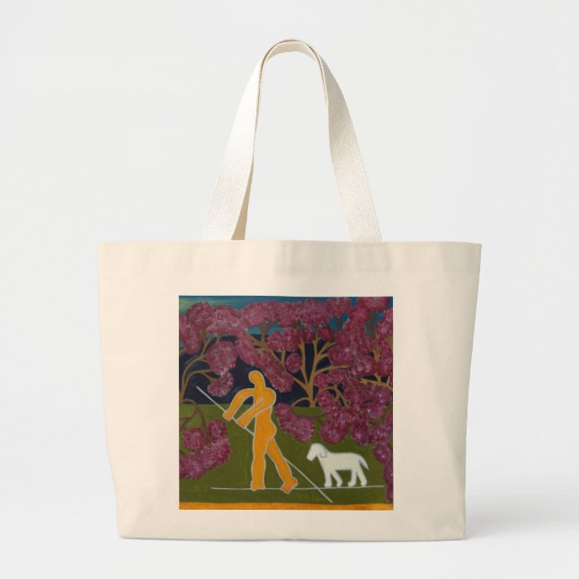 Punting in the River Avon 2011 Large Tote Bag (Front)