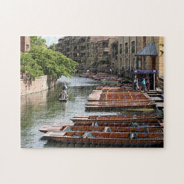Punts at Cambridge, England Jigsaw Puzzle (Horizontal)
