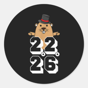 Punxsy Phils Cute Groundhog Day Feb 2nd 2026 Holid Classic Round Sticker